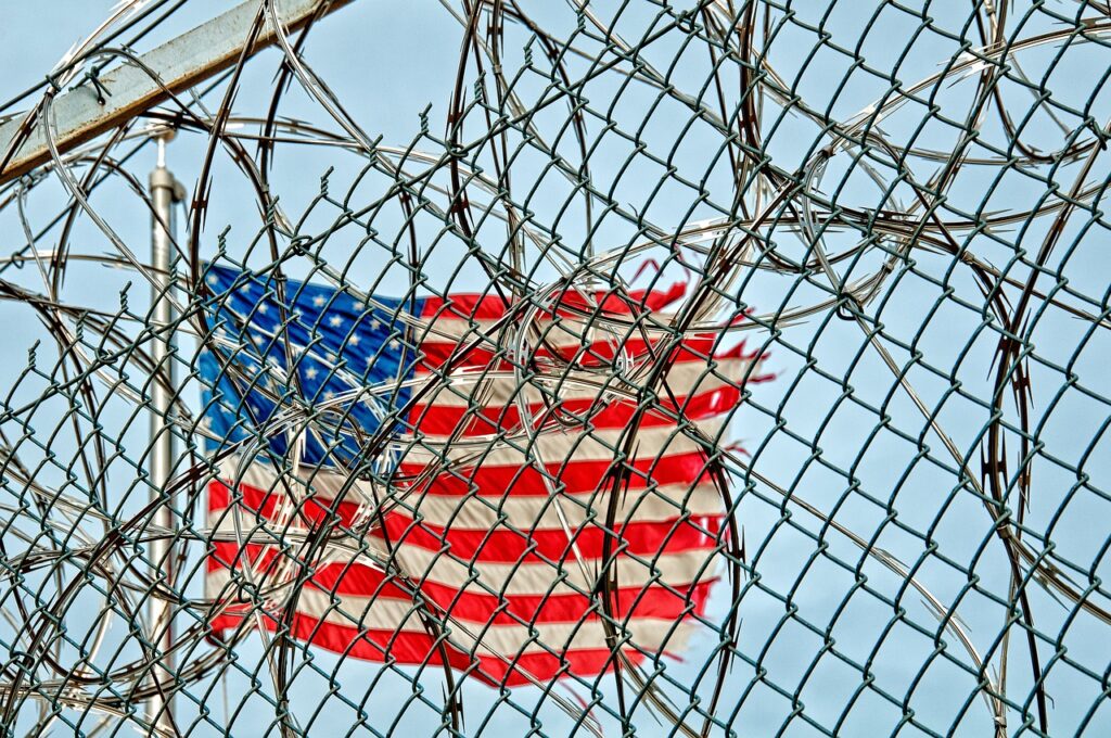 pRISON FLAG FROM OUTSIDE