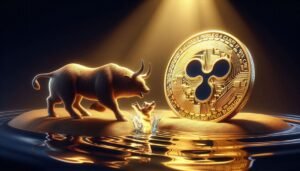 XRP COIN AND A BEAR ON THE SIDE