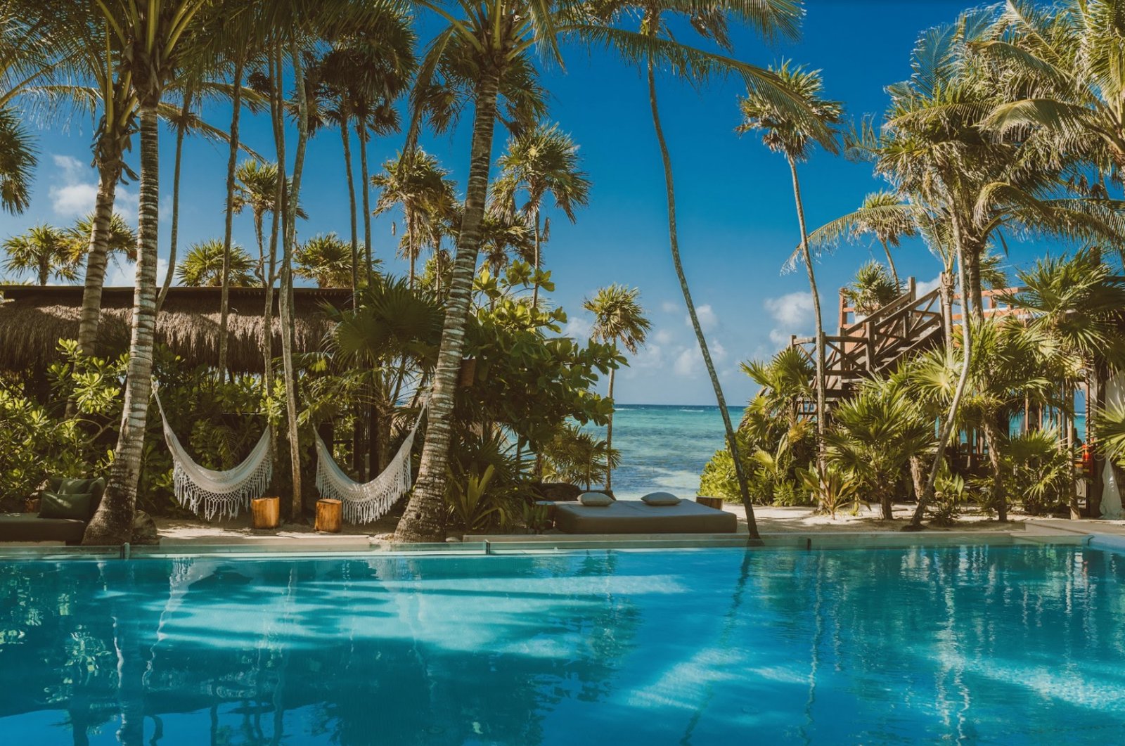 beach image from a pool