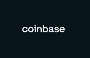 Coinbase logo on black