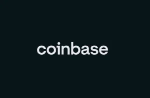 Coinbase logo on black