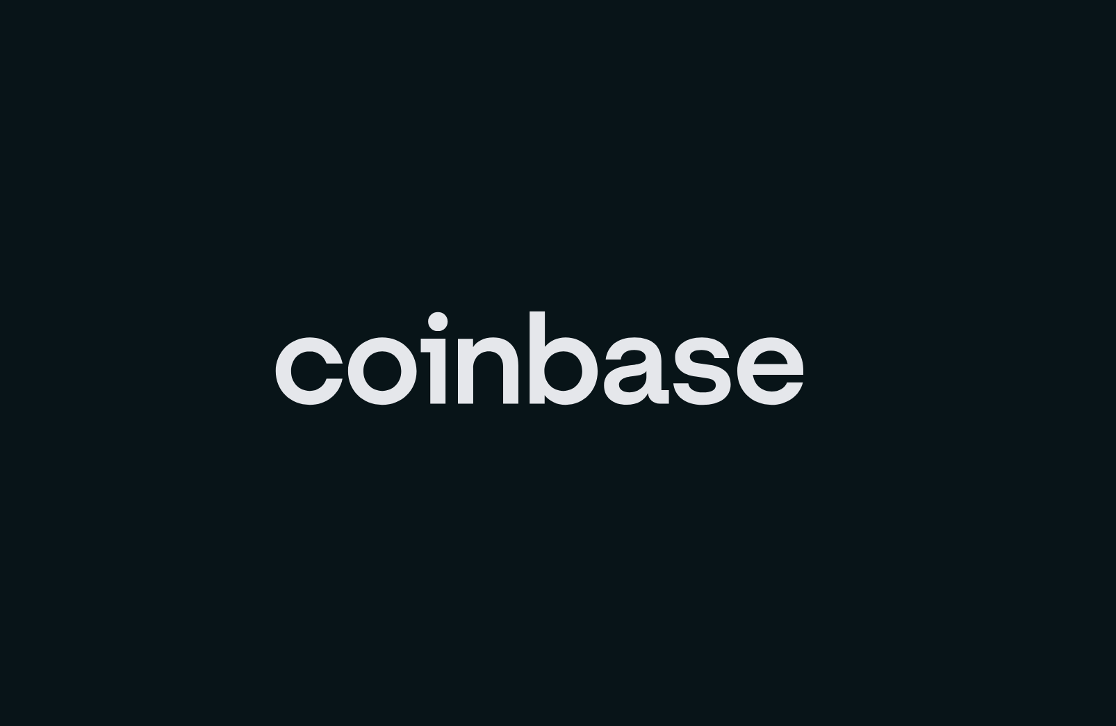 Coinbase logo on black