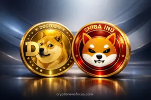 DOGECOIN ADN SHIBA INU IMAGES SIDE BY SIDE