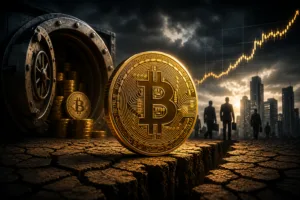 Bitcoin and wealth in a stormy world Illustration
