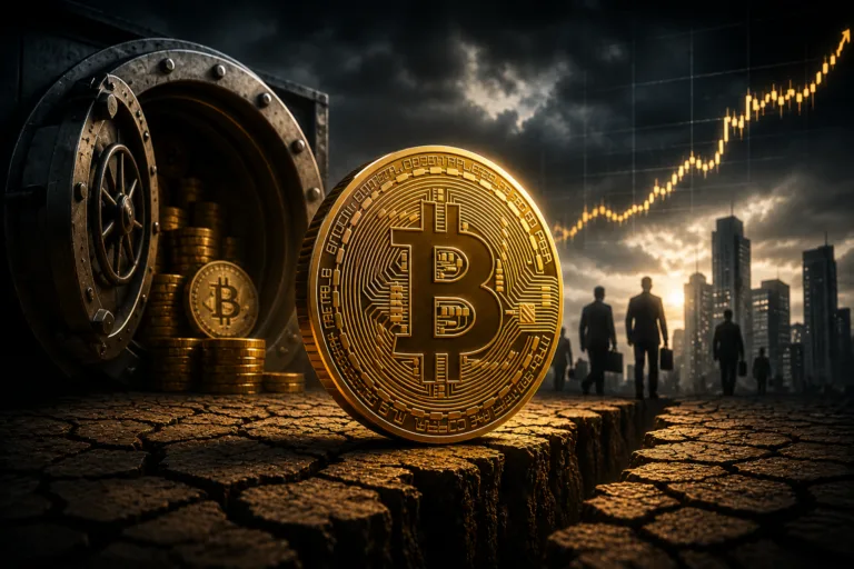 Bitcoin and wealth in a stormy world Illustration