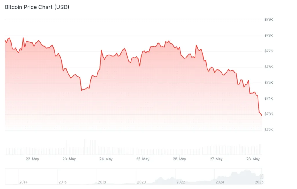 BITCOIN PRICE CHART FOR 24 HOURS PERIOD