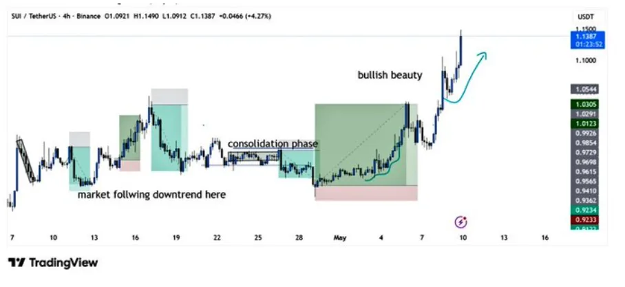 SUI /TETHERUS PRICE CHART FOR 24 HOURS PERIOD