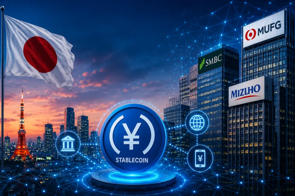 fintech city, japan SMBC MUFG MIZLHO
