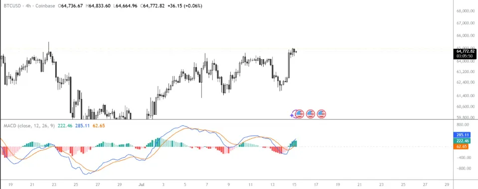 BTC/USD PRICE CHART FOR 4 HOURS PERIOD