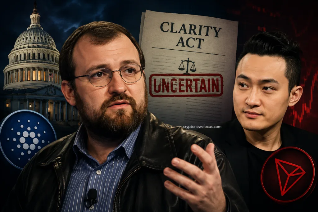 Charles Hoskinson Justin Sun clarity Act, ADA,