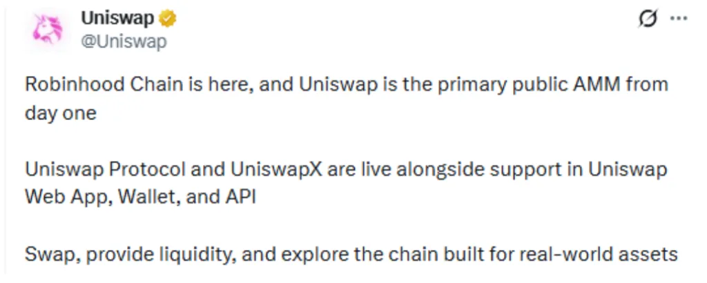 UNISWAP's post on X