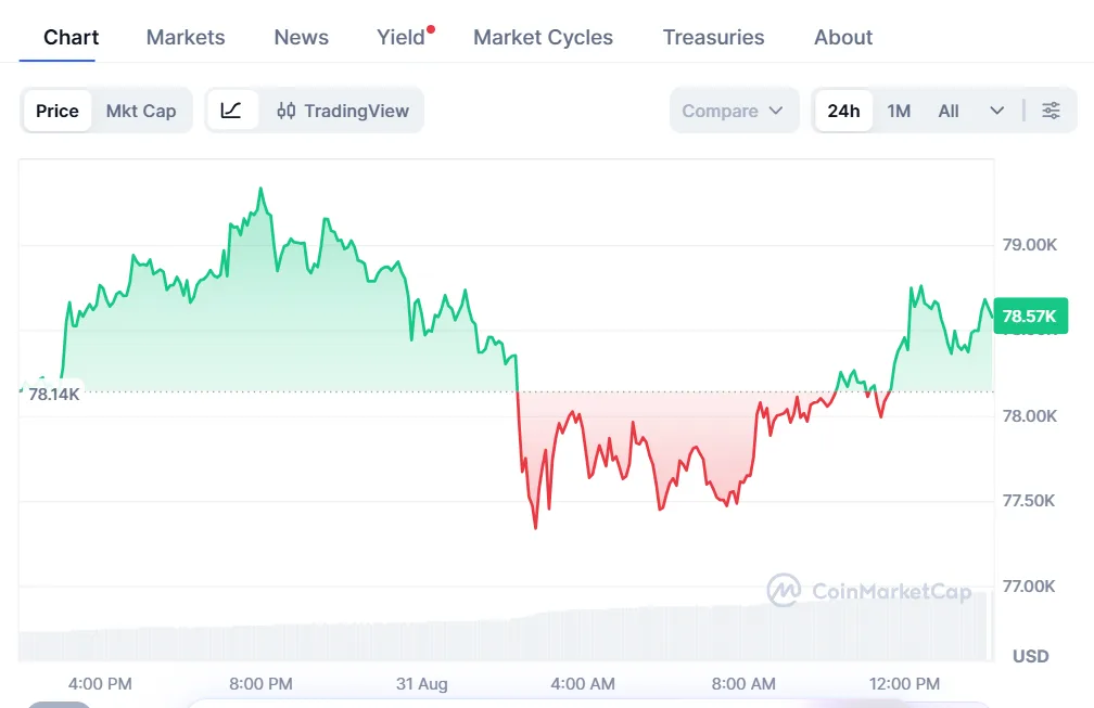 BITCOIN PRICE CHART FOR 24 HOURS PERIOD
