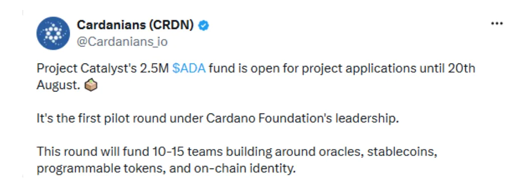  Cardanians (Official DRep) POST ON X

