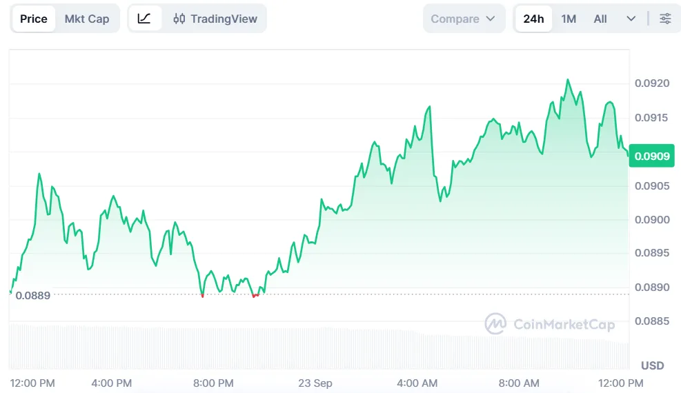 PI NETWORK PRICE CHART FOR 24 HOURS PERIOD
