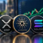 XRP, CARDANO AND SOLANA IMAGE